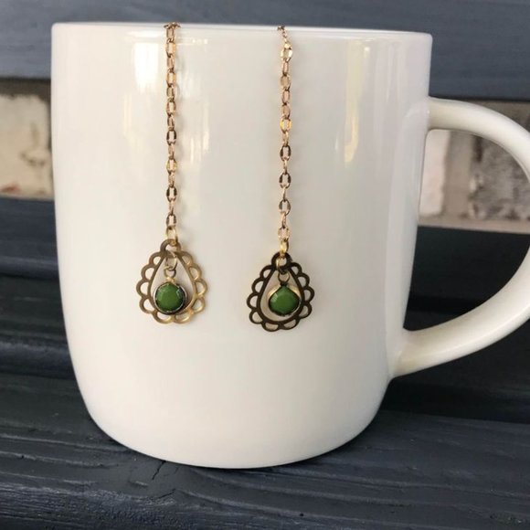 New Handmade Gold-Tone and Green "Slytherin" (Harry Potter) Threaders (Ver 26) - Picture 3 of 8